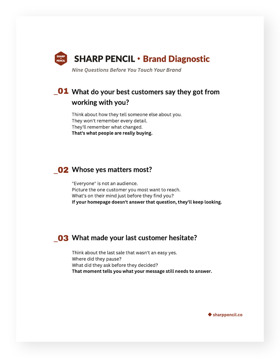Sharp Pencil Brand Diagnostic PDF