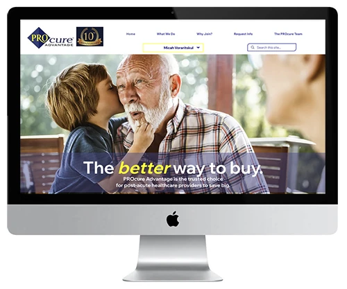 Procure Advantage · Website, backend CRM & staff training