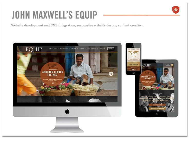 John Maxwell’s EQUIP Leadership · Website & copywriting