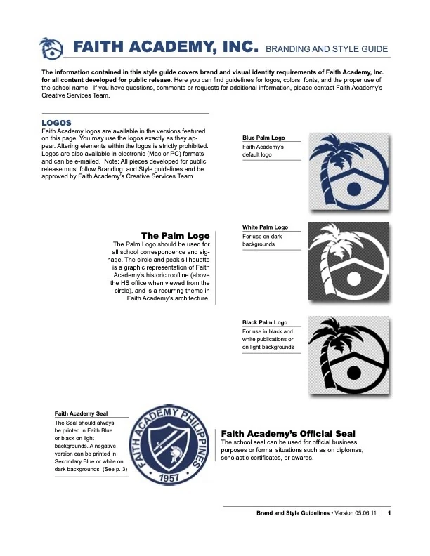 Faith Academy, Philippines · Branding, messaging, PR & copywriting